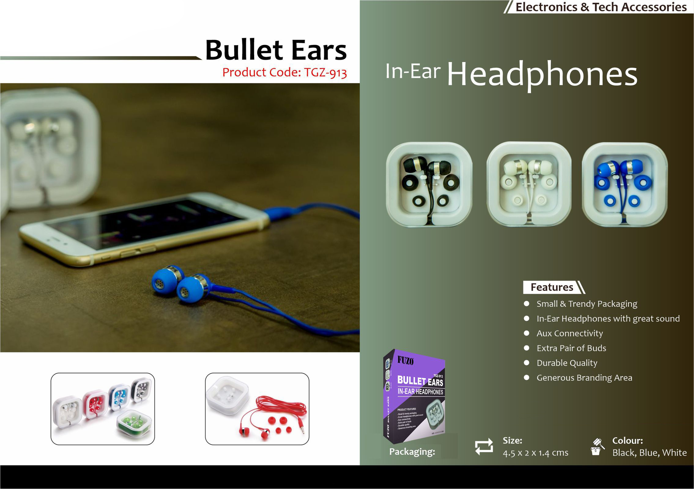 TGZ-913 - Bullet Ears - Headphones