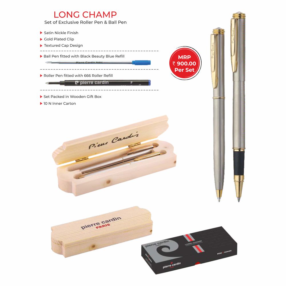 Pierre Cardin Paris - Long Champ - Set of Exclusive Roller Pen and Ball Pen