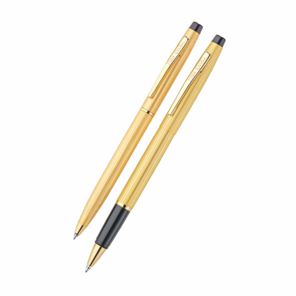 Pierre Cardin Paris - Kriss Satin Gold Set - Set of Roller Pen and Ball Pen