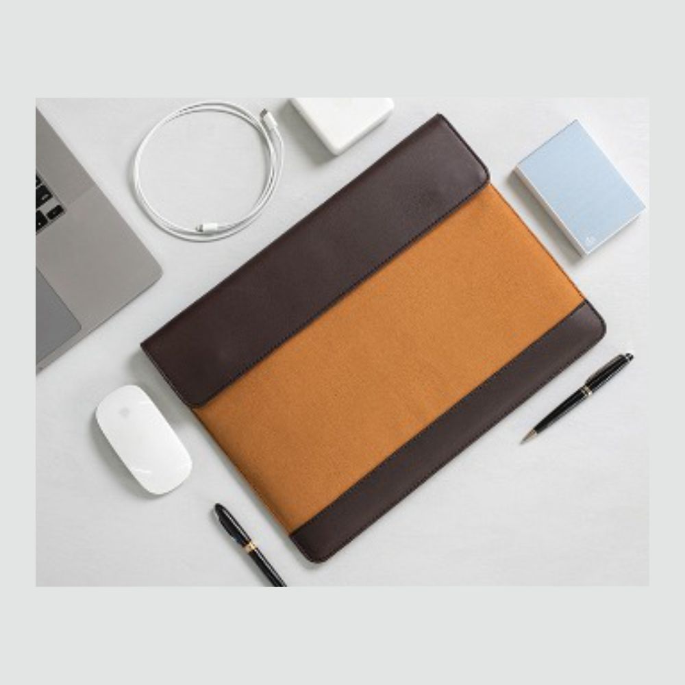 Oblique Designs - Lapido - Laptop Sleeve - Blue/Tan, Khaki/Brown