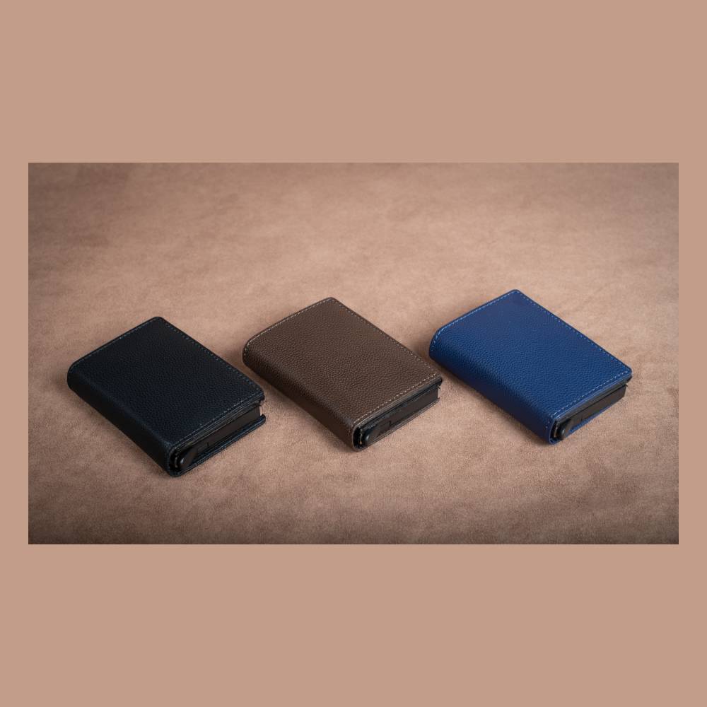 Oblique Designs - Klix Pro - RFID Wallet - Navy, Brown, Black