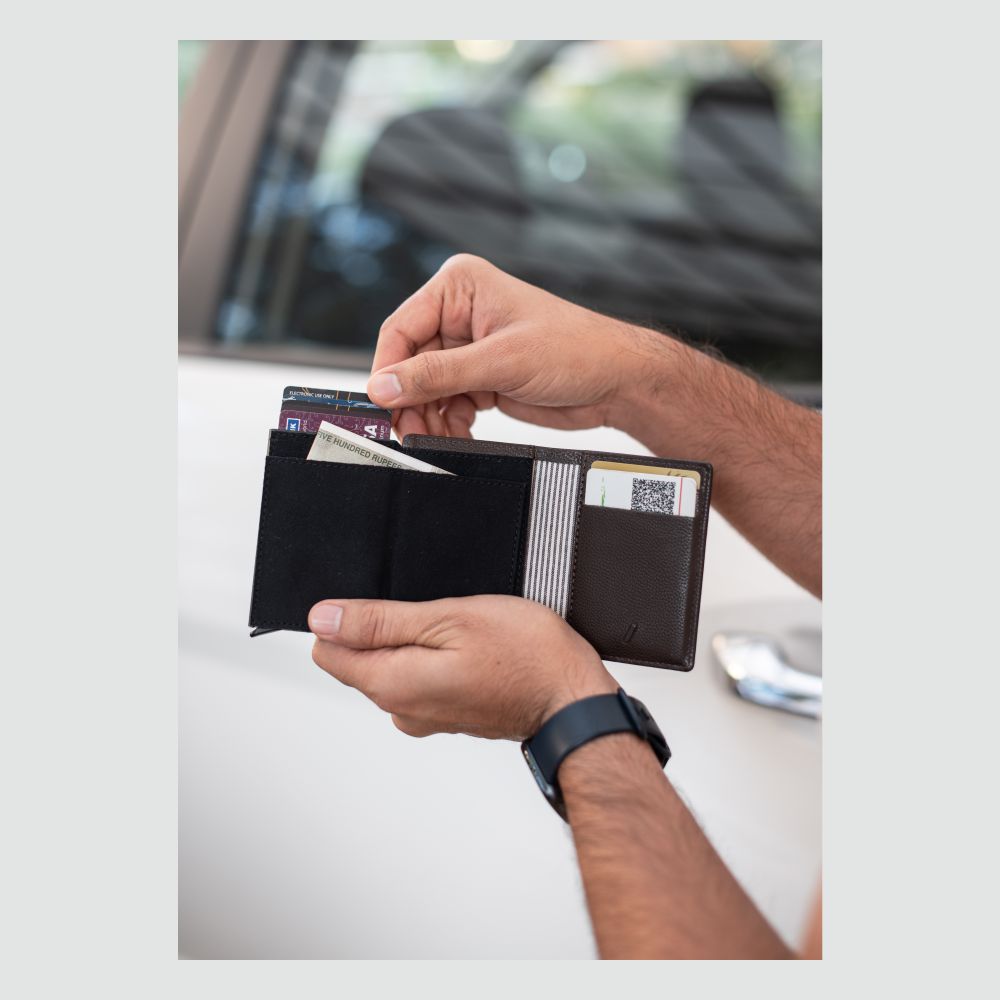 Oblique Designs - Klix Pro - RFID Wallet - Navy, Brown, Black