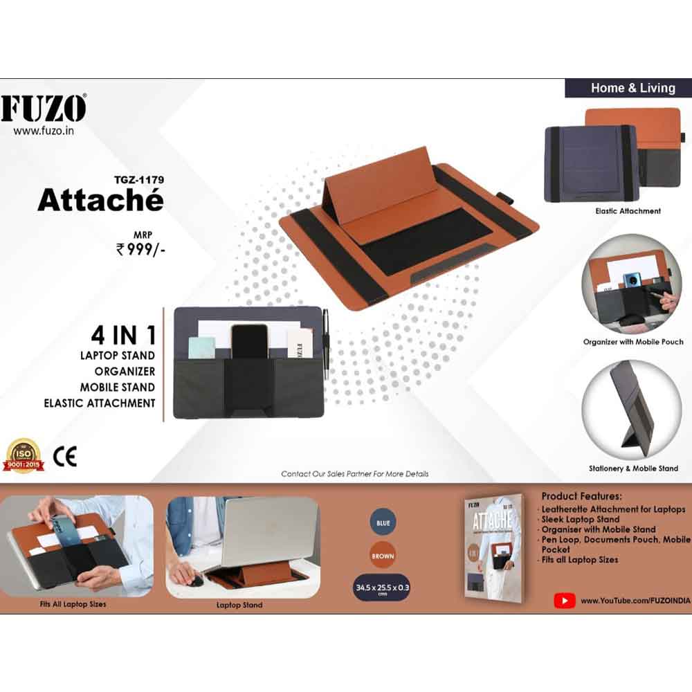 Attache - Laptop stand organizer mobile stand elastic attachment