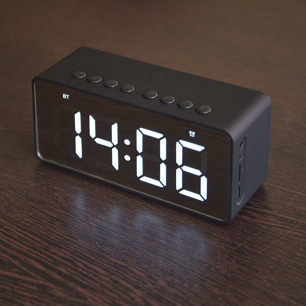 CLOCKY  - Bluetooth Speaker & Mirrored Alarm Clock