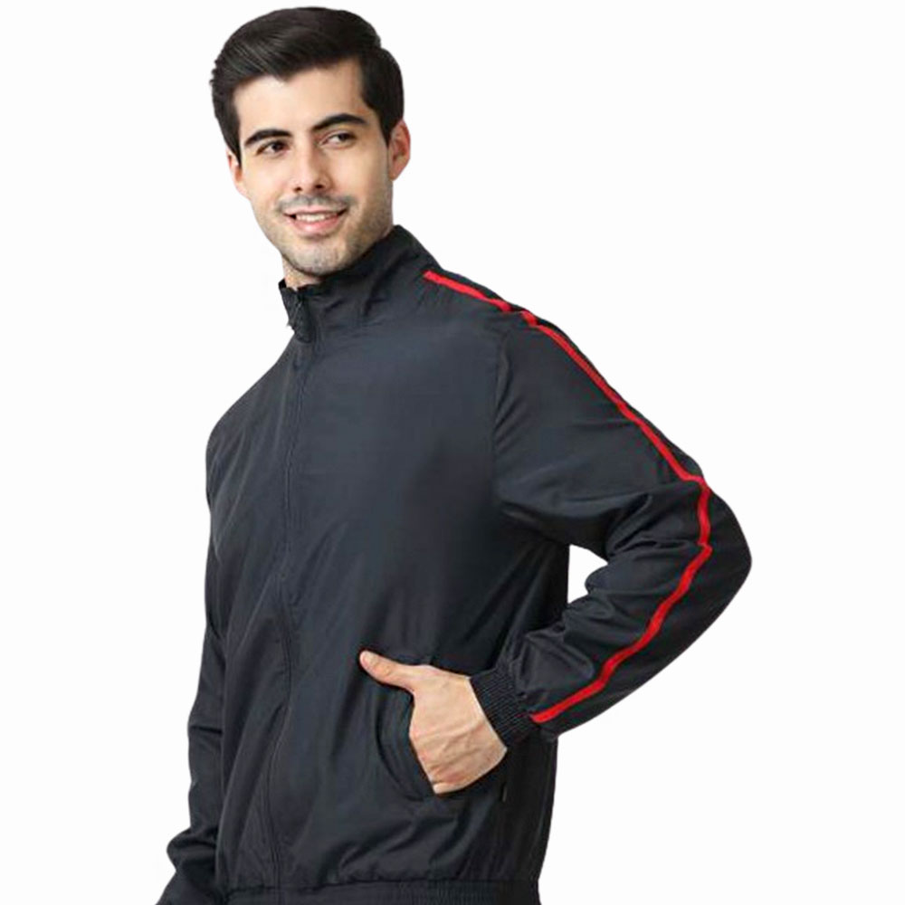 MARKS & SPENCERS ACTIVE WEAR  NAVY BLUE/RED JACKET - POLYESTER