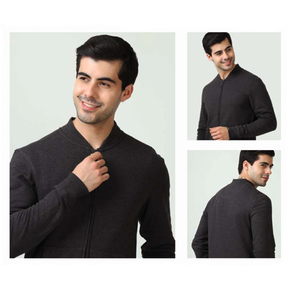 MARKS & SPENCERS CHARCOAL GREY SWEAT SHIRTS - RICH COTTON