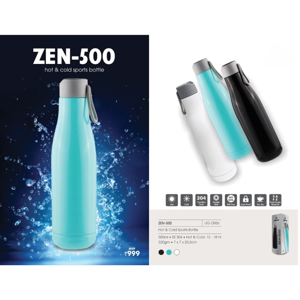 ZEN - Hot & Cold Sports Bottle - 500ML