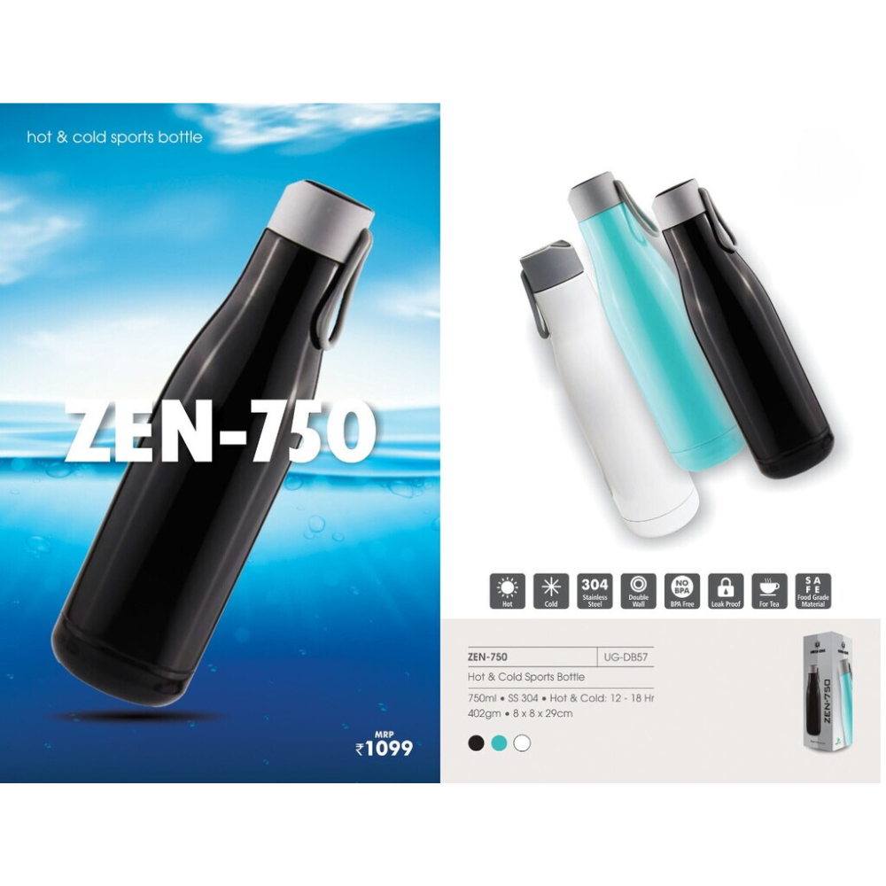 ZEN  -  Hot & Cold Sports Bottle - 750ML