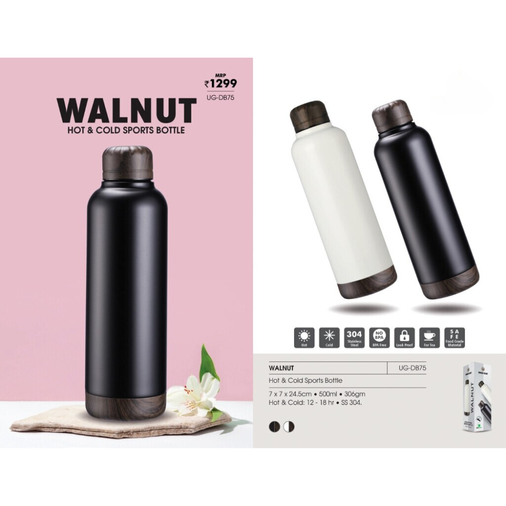 WALNUT - Hot & Cold Sports Bottle - 500ml