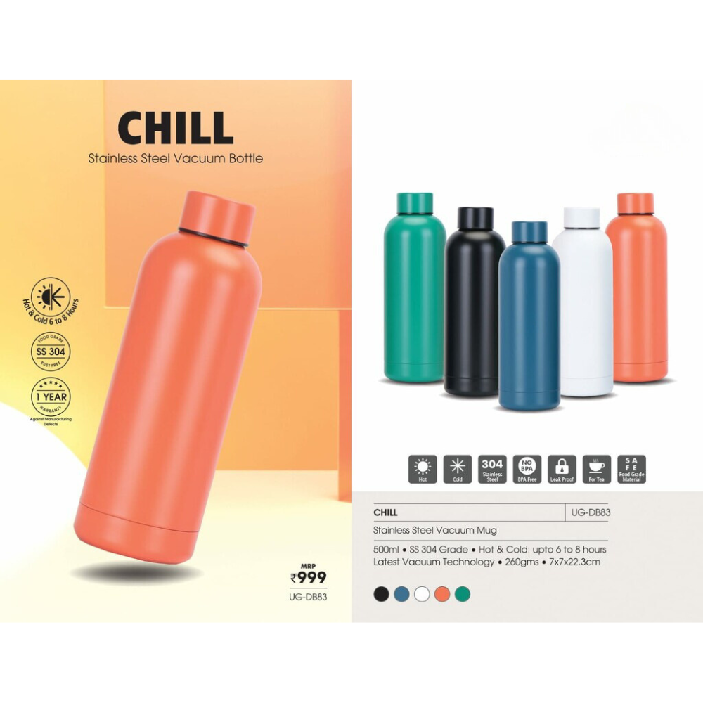 CHILL -  Stainless Steel Vacuum Bottle