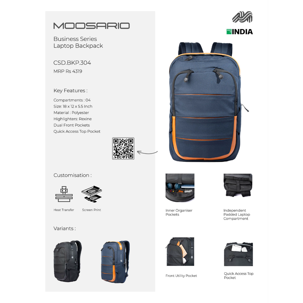 MOOSARIO Business Series Laptop Backpack