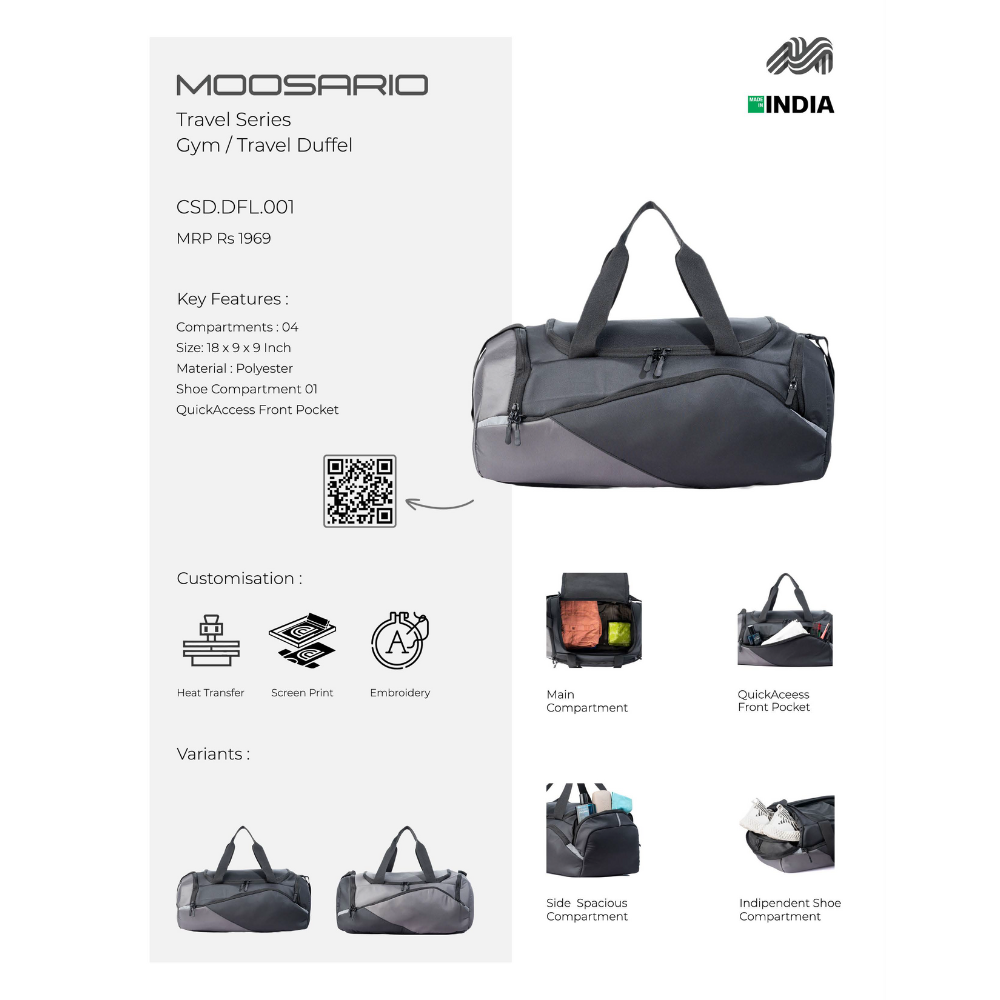 MOOSARIO Travel Series Duffel Bag