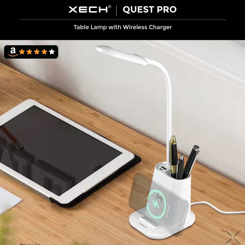XECH - QUEST PRO - Table Lamp with Wireless Charger