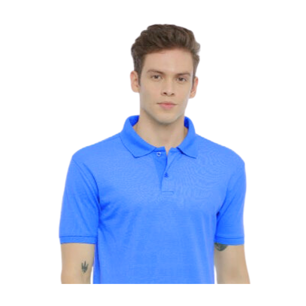 COTTSBERRY - JUPITOR - Collar Tee Poly Cotton - GSM 240 - Royal Blue