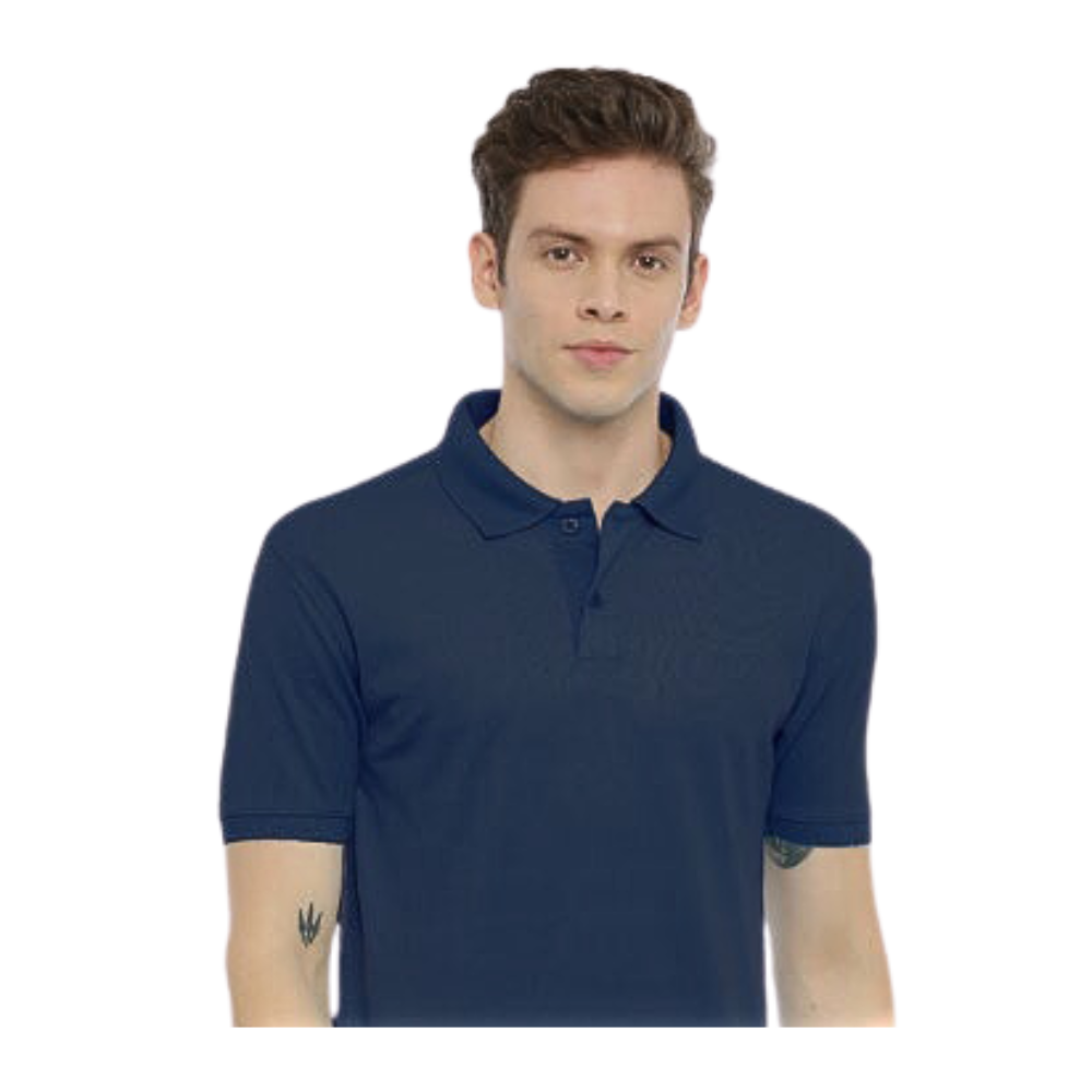 COTTSBERRY - JUPITOR - Collar Tee Poly Cotton - GSM 240 - Navy Blue