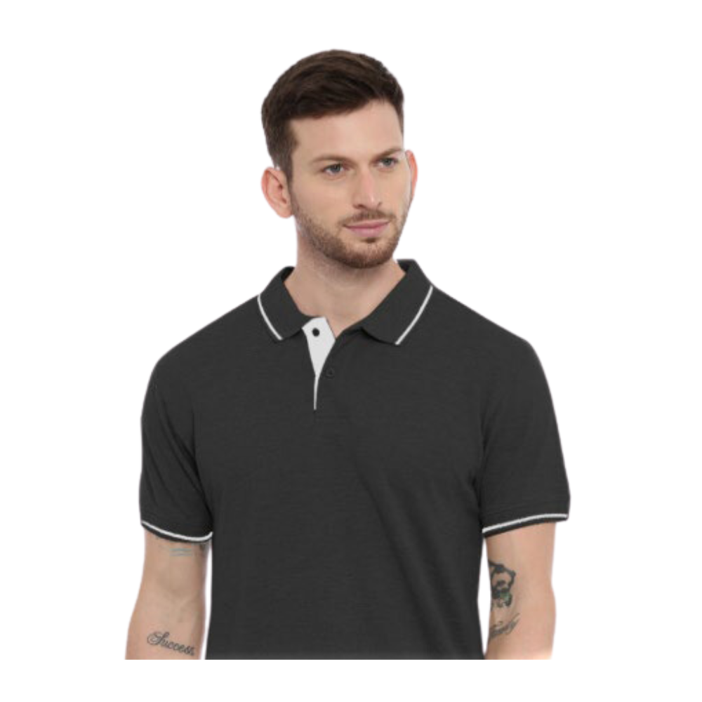 COTTSBERRY - HIFI MENS - COLLAR TEE COTTON WITH TIPPING - GSM 250