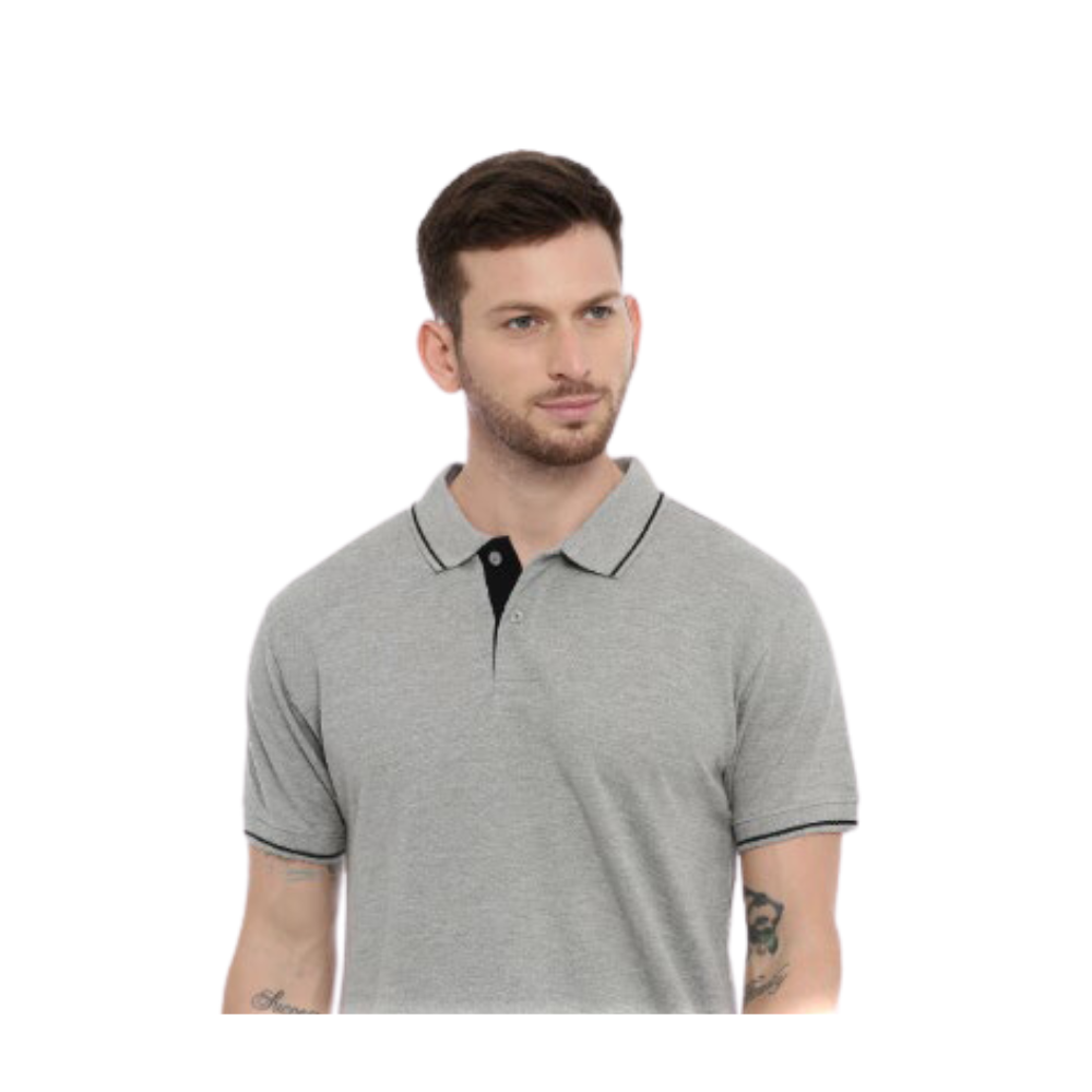 COTTSBERRY - HIFI MENS - COLLAR TEE COTTON WITH TIPPING - GSM 250