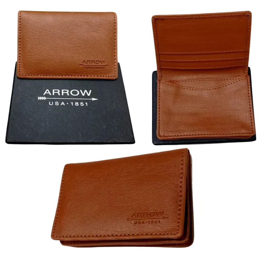 ARROW CARD HOLDER - BROWN