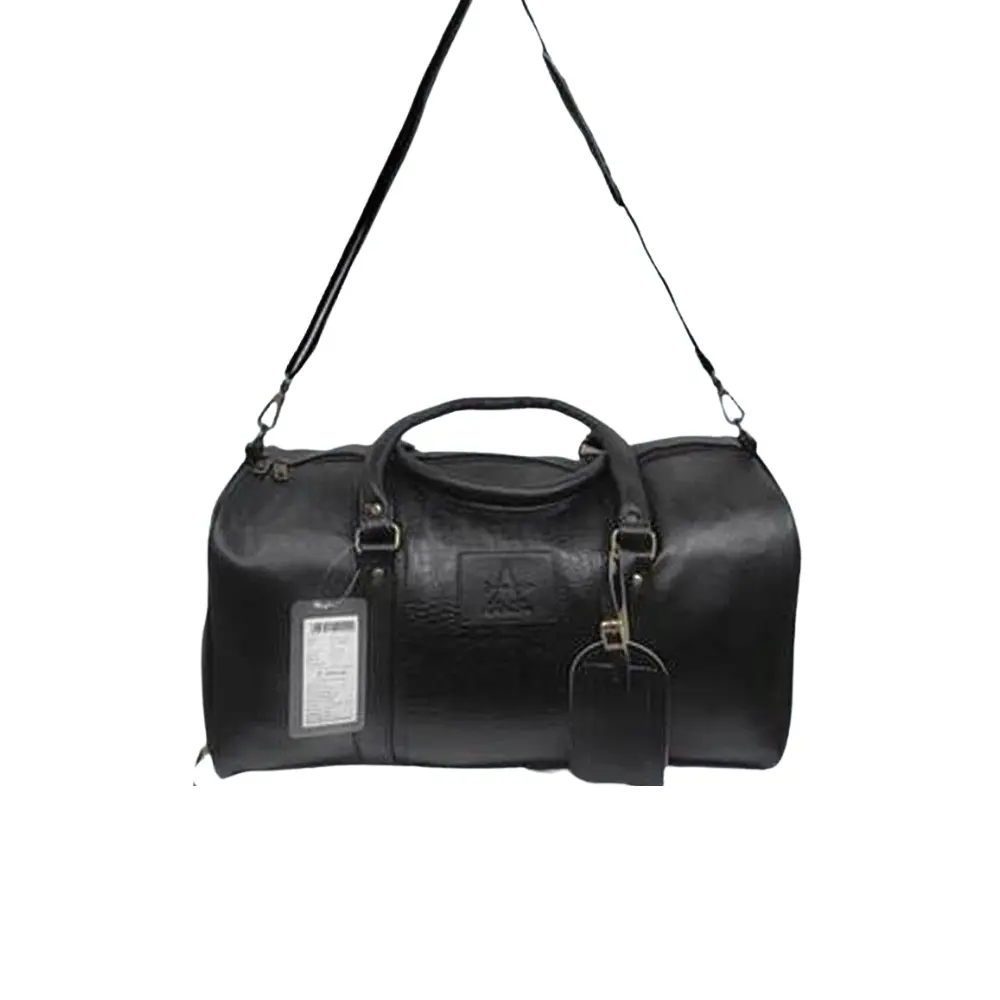 ARROW DUFFLE BAG - BLACK COLOR - ART LEATHER