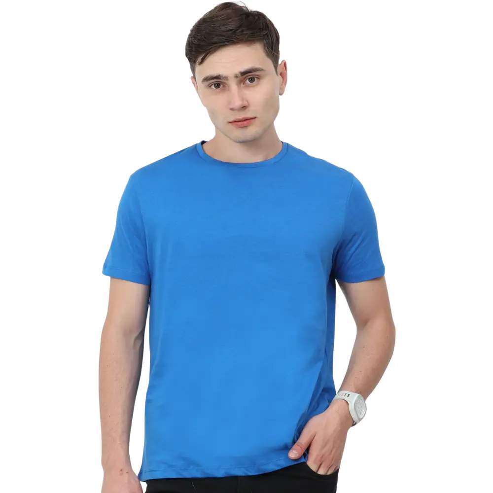 RARE RABBIT ROUND NECK T-SHIRT - ATLANTIC BLUE - UNISEX TEE