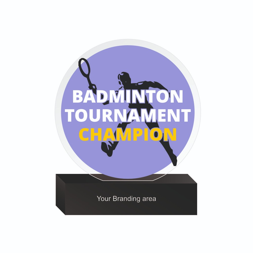 Acrylic Trophy - FT 724 - Badminton