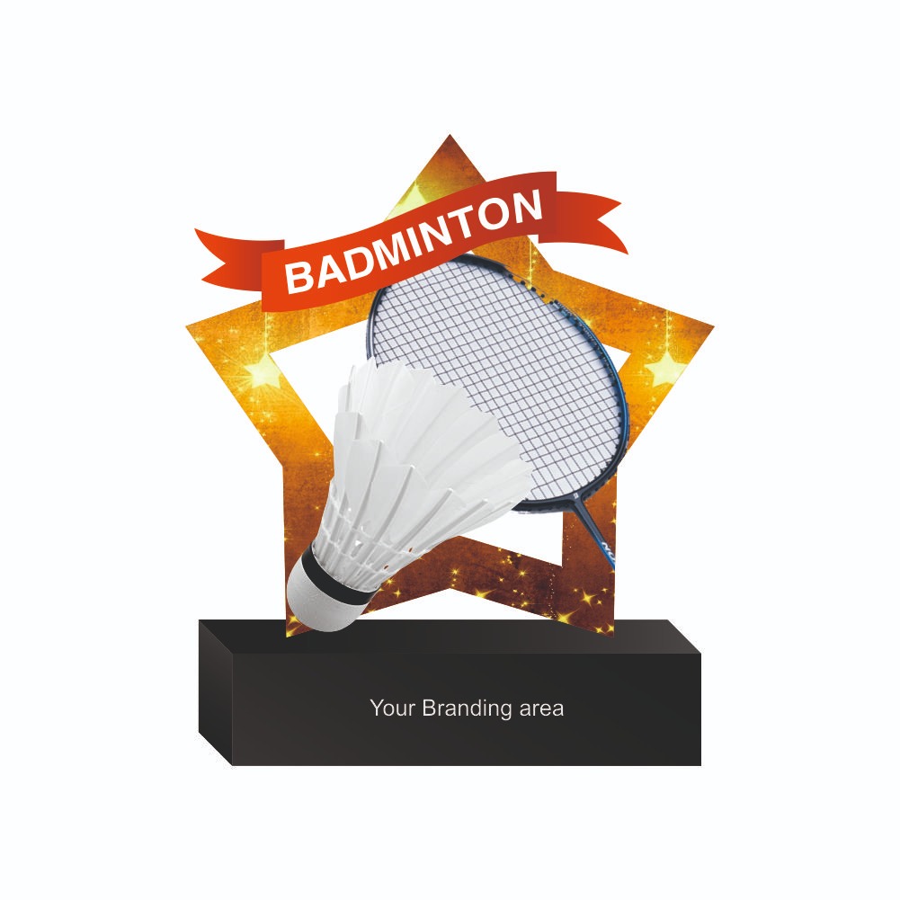 Acrylic Trophy - FT 727 - Badminton