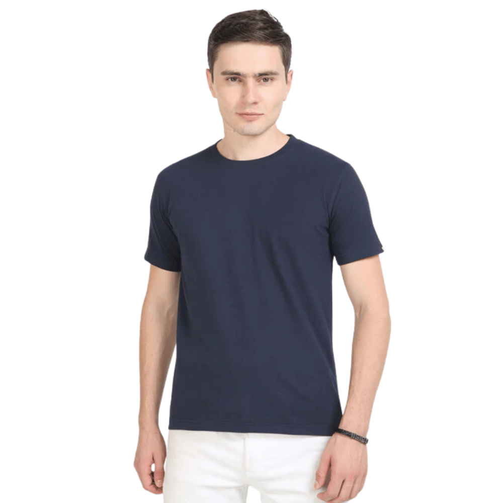 Caslay - Sustainable Crew neck T-shirt - Navy Blue