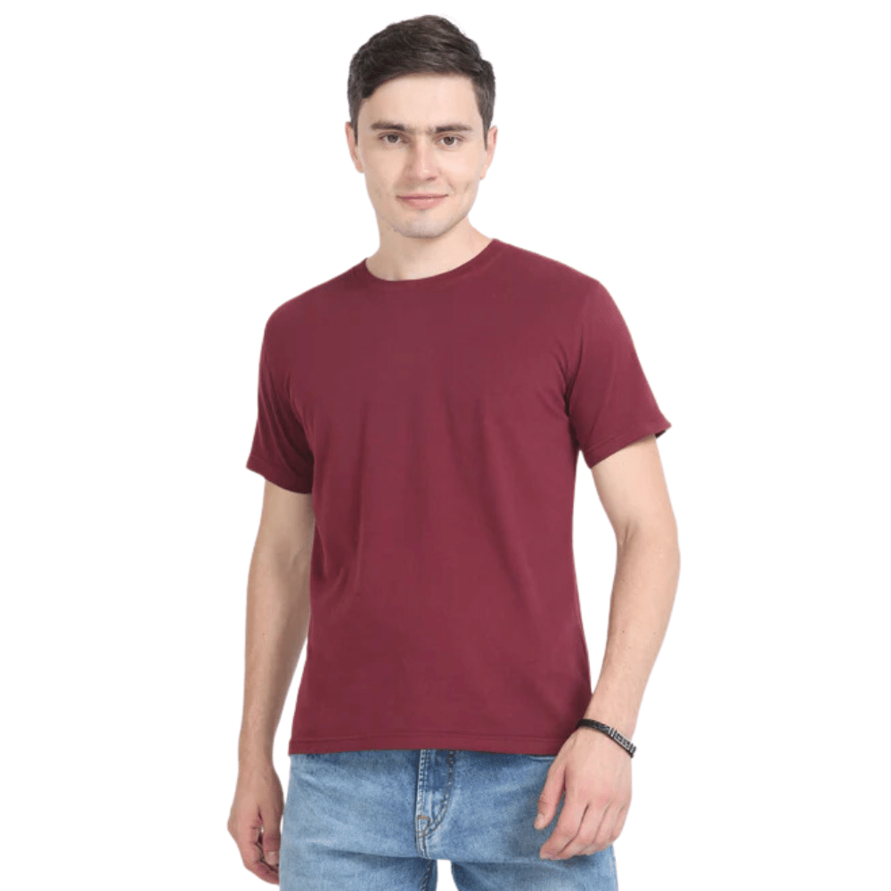 Caslay - Sustainable Crew neck T-shirt - Maroon