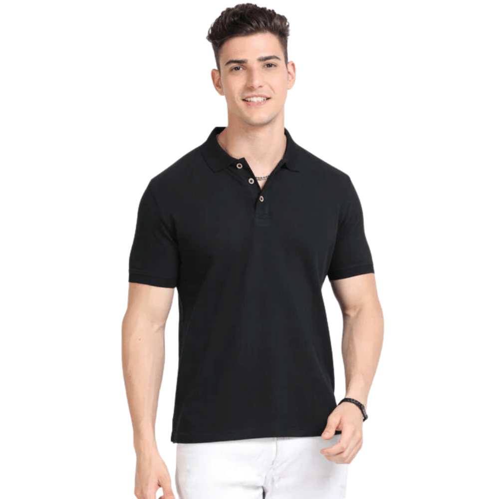 Caslay - Sustainable Polo T-shirt - Black