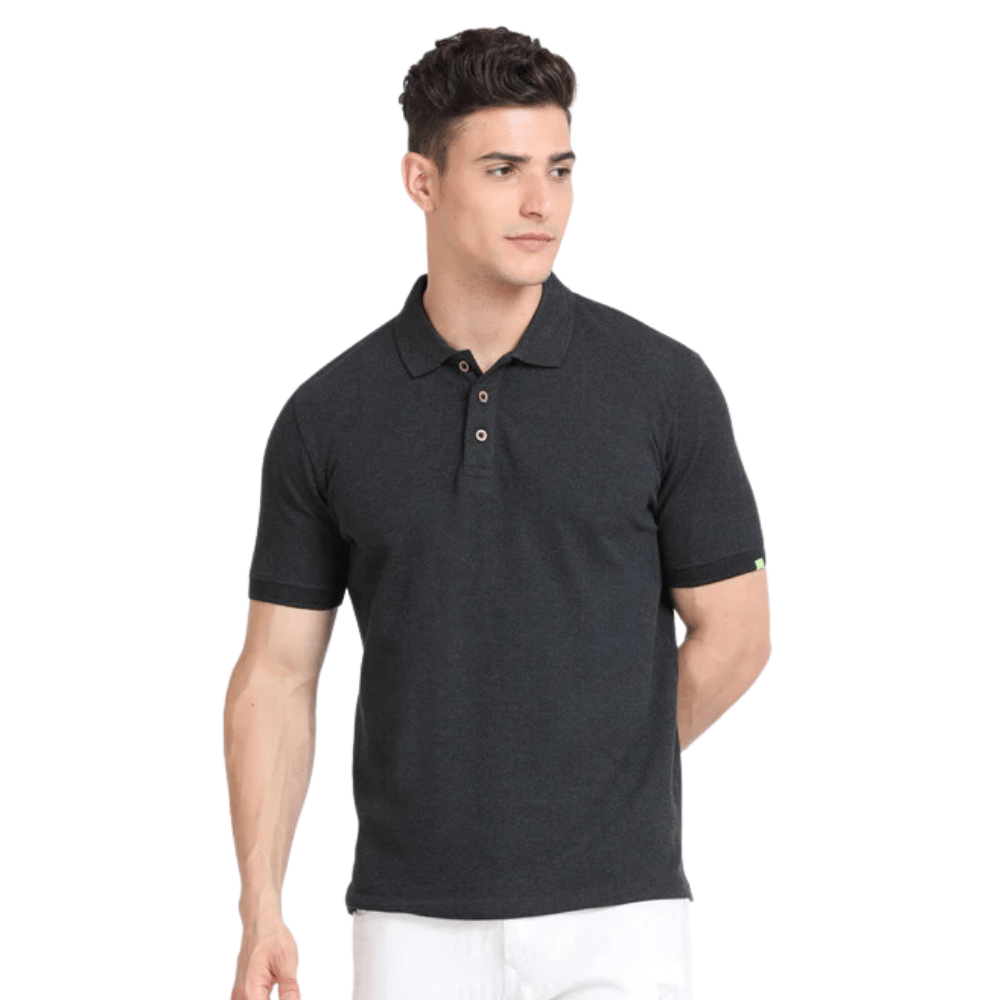 Caslay - Sustainable Polo T-shirt - Charcoal Grey