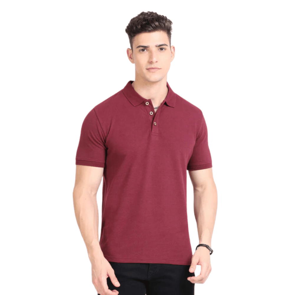 Caslay - Sustainable Polo T-shirt - Maroon