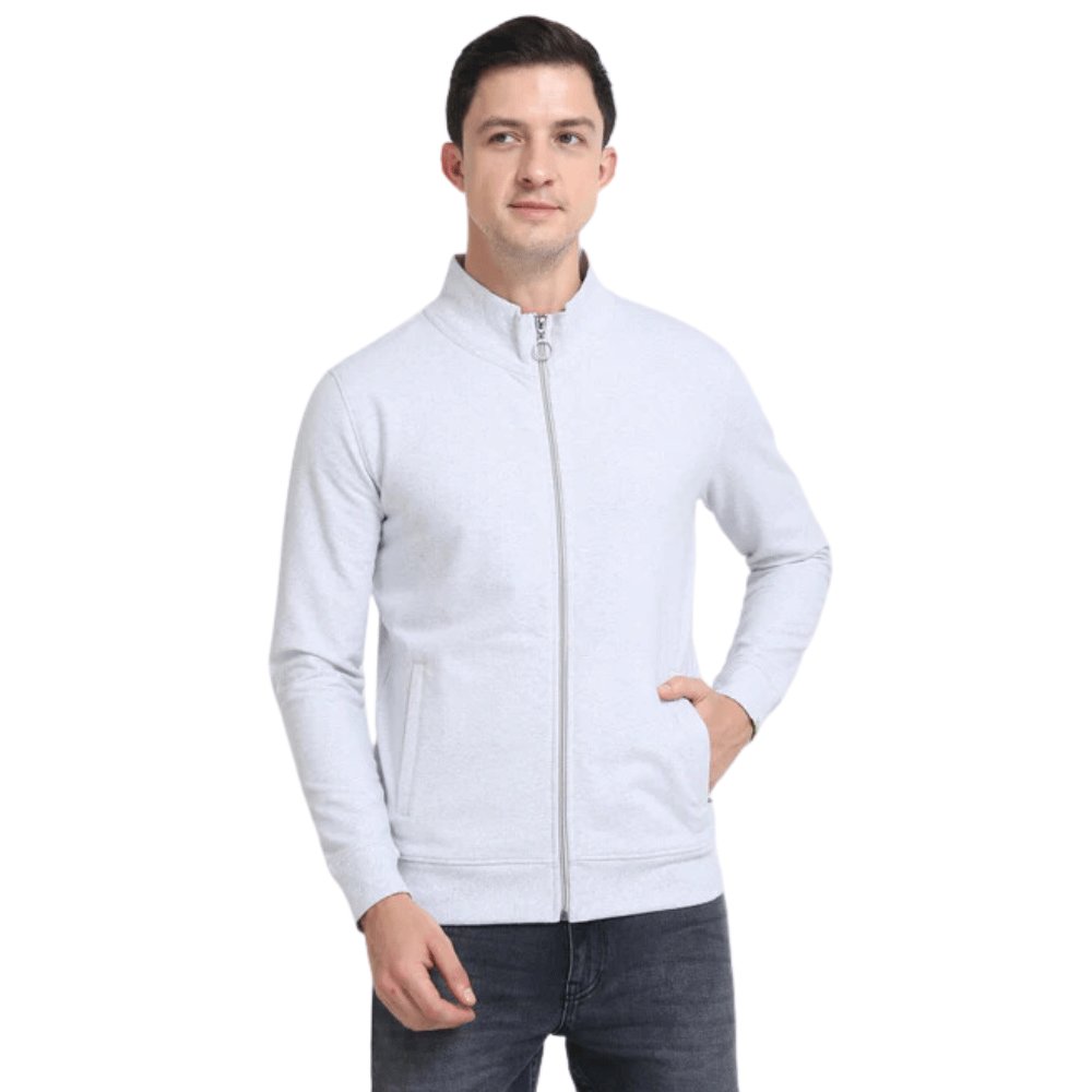 Caslay - Sustainable High Neck Jacket -  White