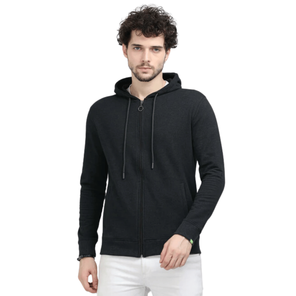 Caslay - Sustainable Hoodie With Zip - Charcoal Grey