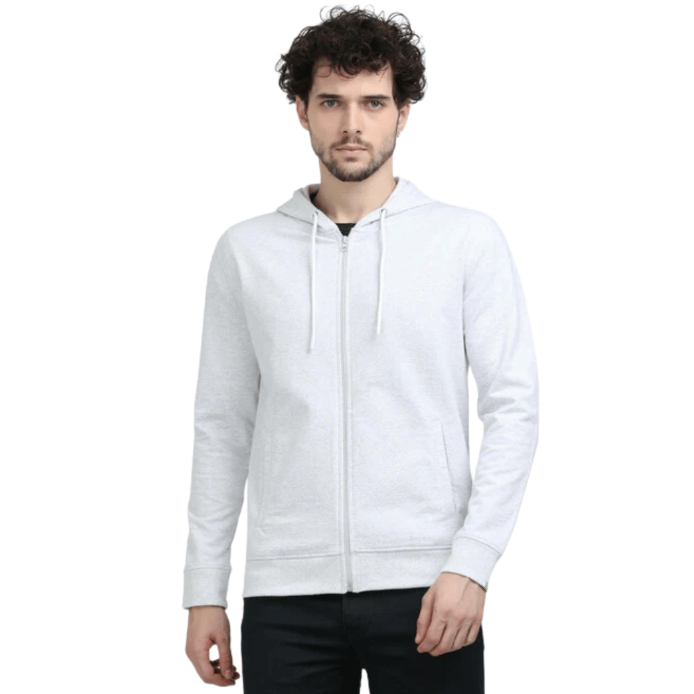 Caslay - Sustainable Hoodie With Zip - White