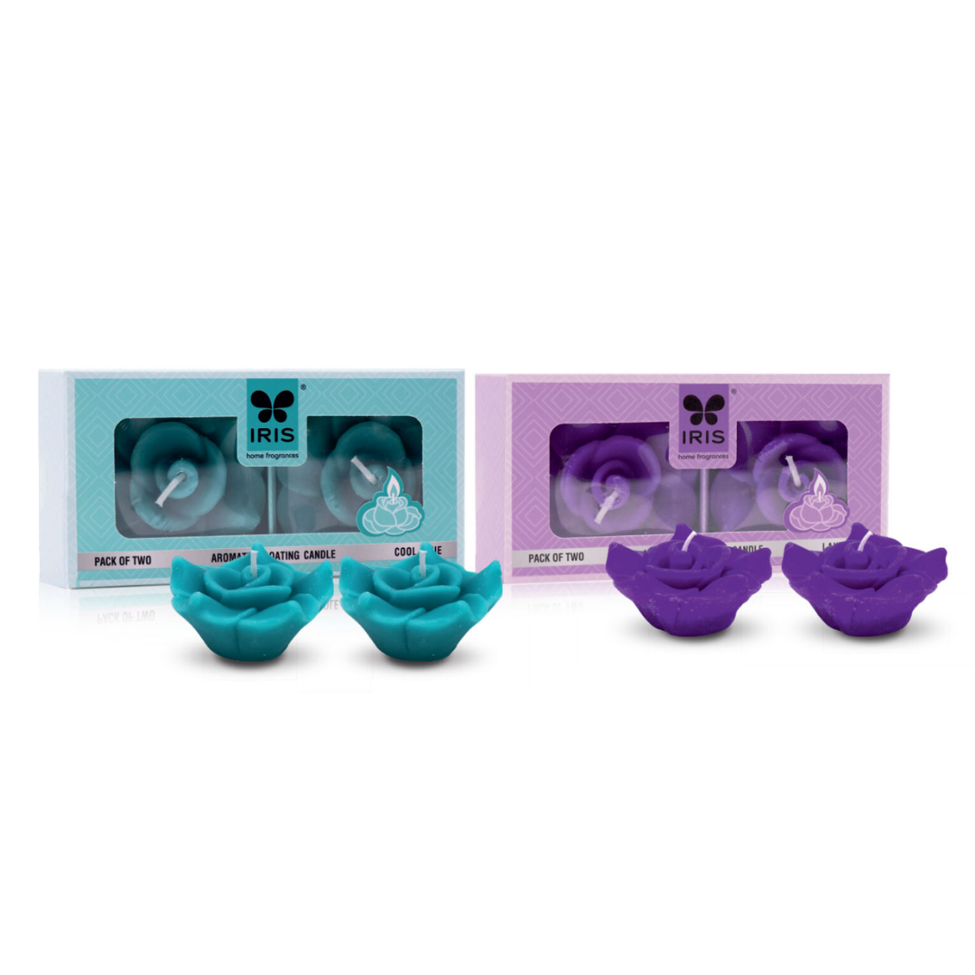 IRIS - Set of 2 aromatic floating candles