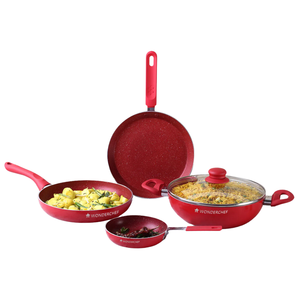 WonderChef Royal Velvet Non-stick Cookware Set-5Pc