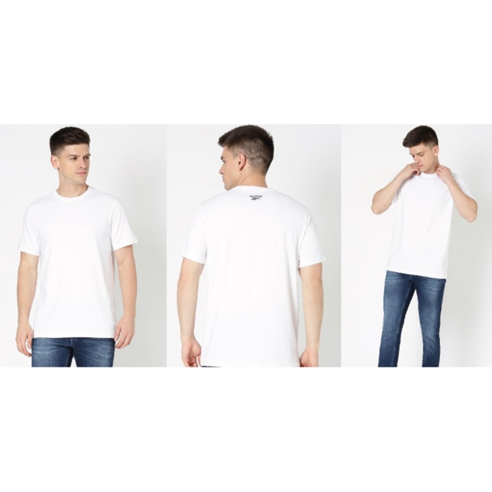 Reebok Crew neck T-shirt- Cotton-Spandex