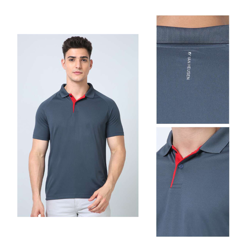 Vanheusen Polo T-shirt - Dry fit-Grey