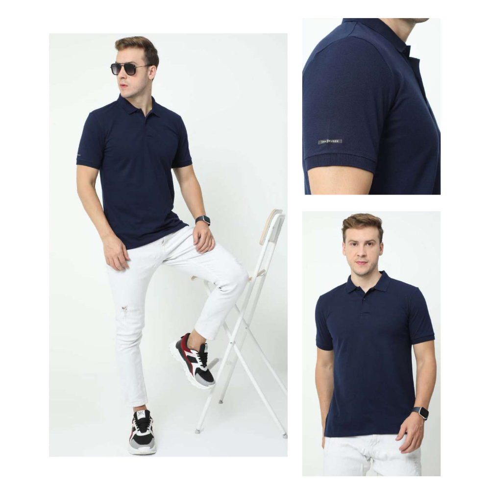 Vanheusen Polo T-shirt - Navy Blue