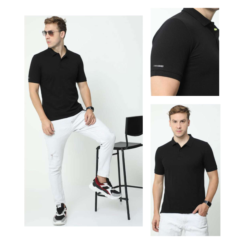 Vanheusen Polo T-shirt - Black