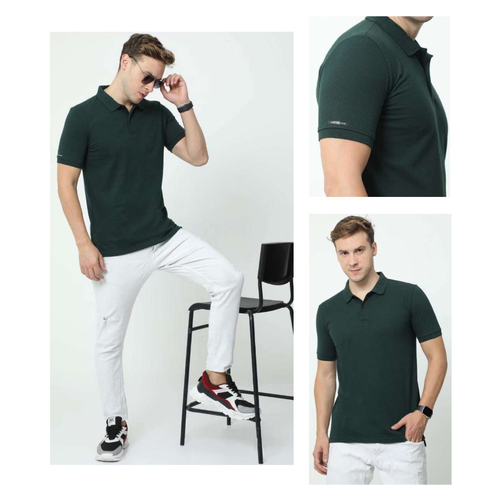 Vanheusen Polo T-shirt - Bottle Green