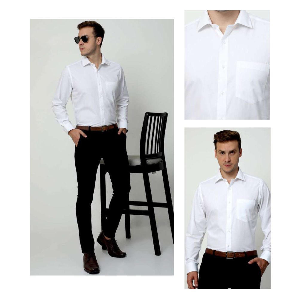 Vanheusen Wrinkle Free Formal Shirt Best White-Men