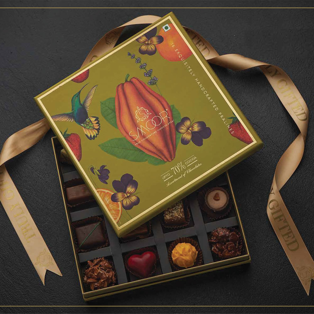 New Year Gift Hamper - Smoor - Luxury Chocolates Box Of 16