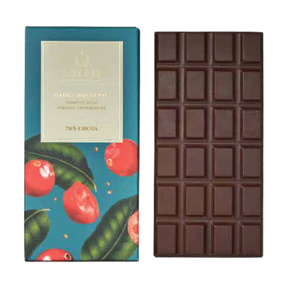 New Year Gift Hamper - Smoor Chocolates - Cranberry Dark Chocolate Bar