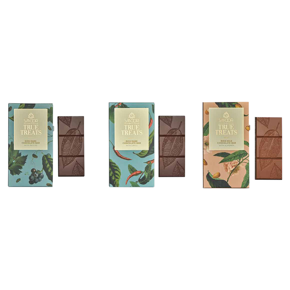 New Year Gift Hamper - Smoor Chocolates - True Treat Pack - Raisin, Chilli, Almond