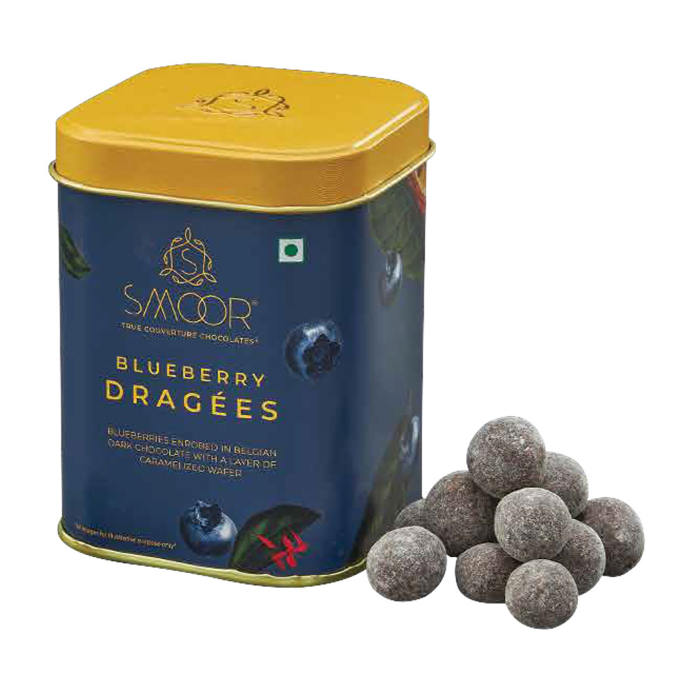 New Year Gift Hamper - Smoor Chocolates -  Blueberry Dragees