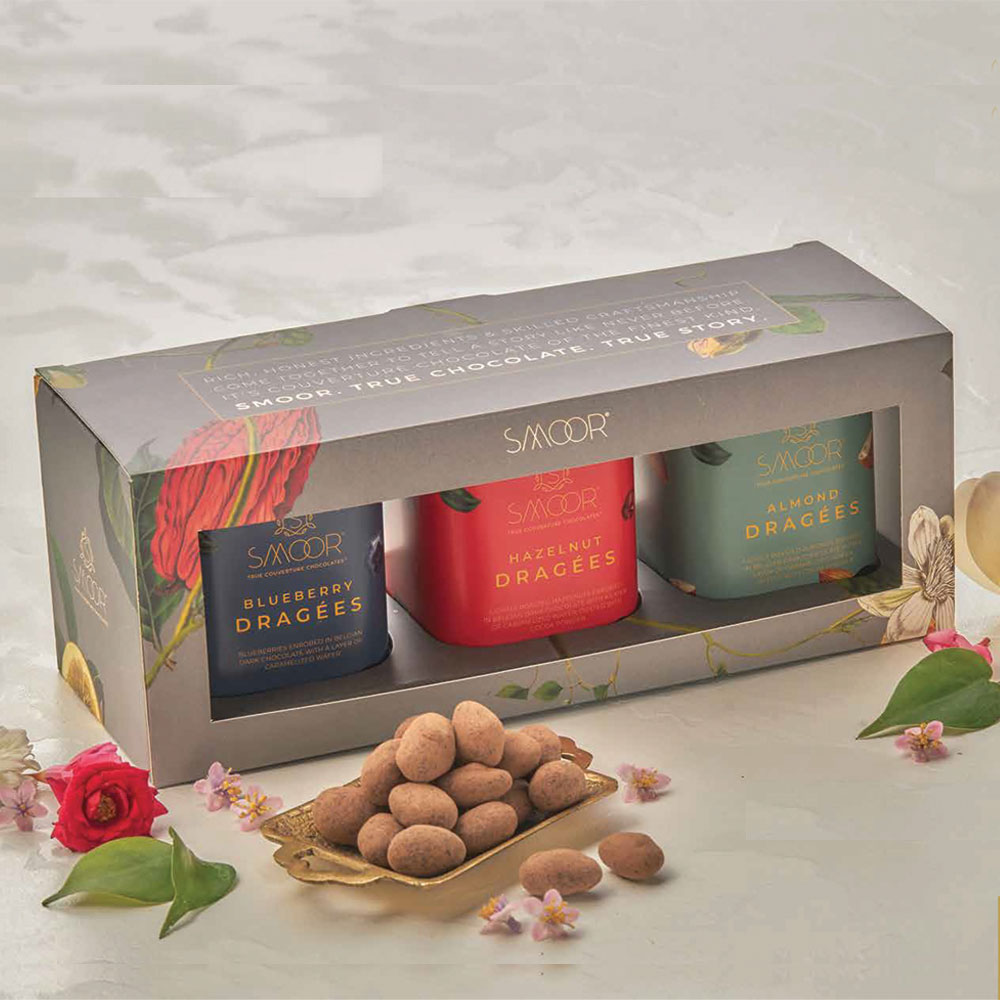 New Year Gift Hamper - Smoor Chocolates - Dragees - Pack Of 3