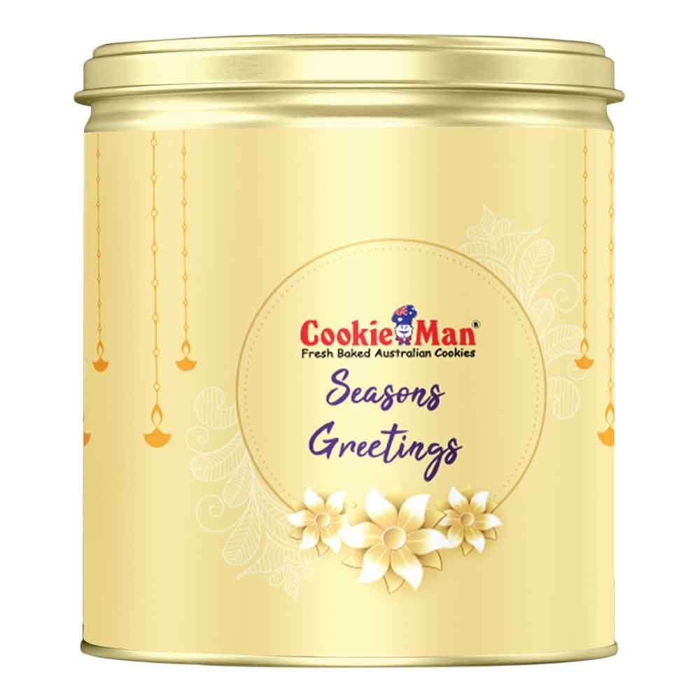 New Year Gift Hamper - Cookie Man - Crispy Crunchy Blossom Tin 600 Gms