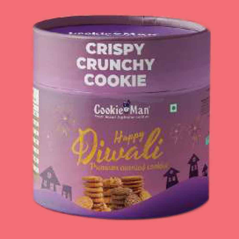 New Year Gift Hamper - Cookie Man - Crispy Crunchy Assorted Cookies 200 Gms