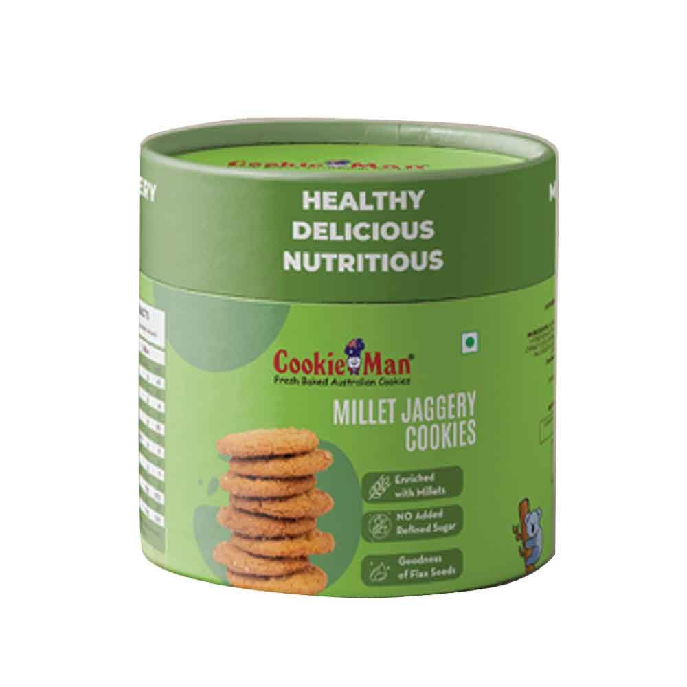 New Year Gift Hamper - Cookie Man - Crispy Crunchy Premium Milet Jaggery Cookies 200 Gms